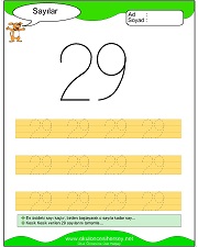 okul öncesi 1 sayısı çizgi çalışması